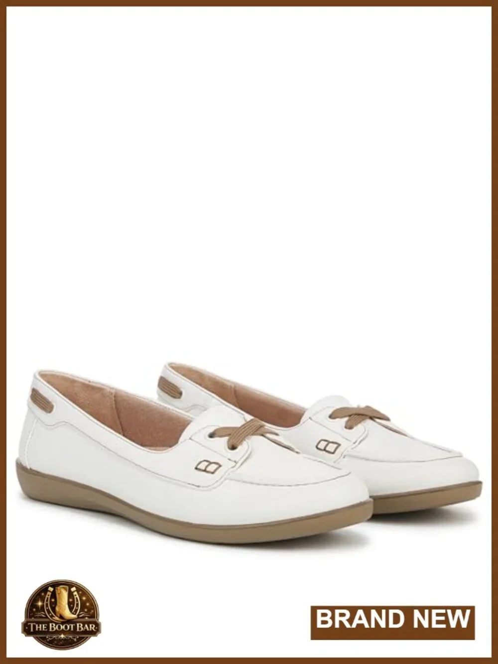LifeStride Nautical Women's Slip-On Boat Shoe with Arch Support Cushioned